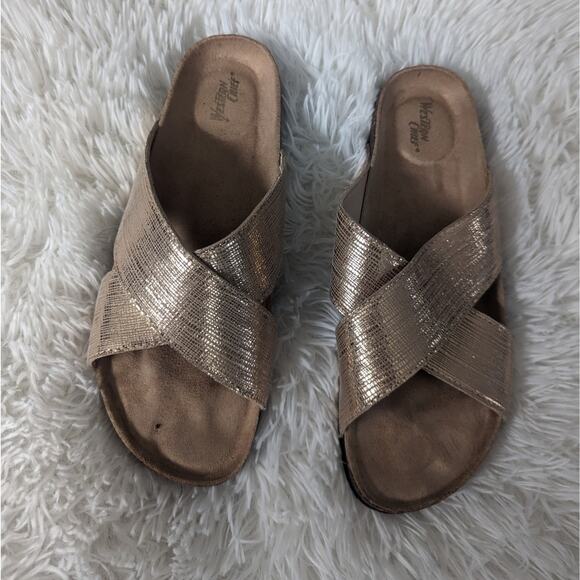 Women's Western Chief Gold Sandals Size 10 - Picture 6 of 6